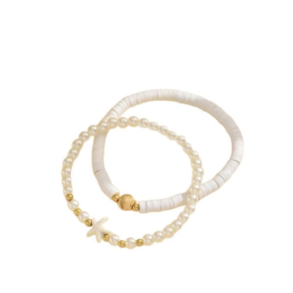 Five-pointed Star Pearl Twin Anklet - Image 3