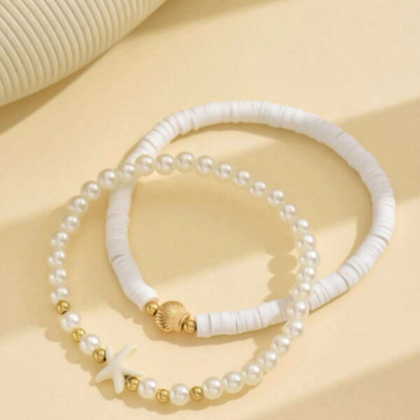 Five-pointed Star Pearl Twin Anklet - Image 4